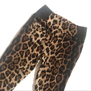 Leopard Print Fuzzy Lined Leggings